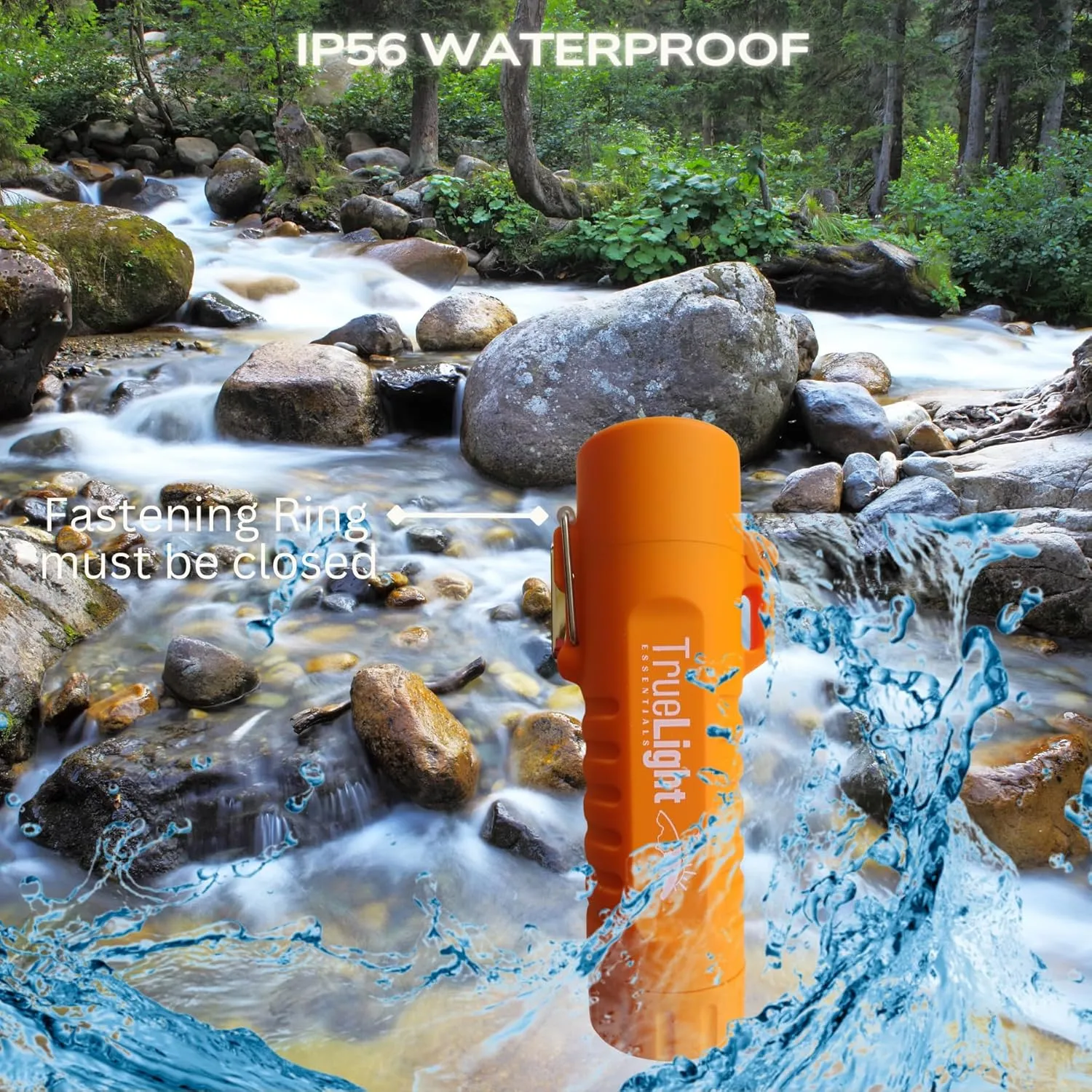 TrueLightEssentials Electric Rechargeable Plasma Lighter - Waterproof USB Arc Lighters with Flashlight LED Battery Indicator and Flexible Neck for Candle Survival Camping Emergency (Orange, Long)