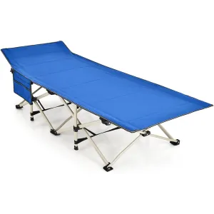 Twin Heavy-Duty Foldable Camping Cot with Carrying Bag