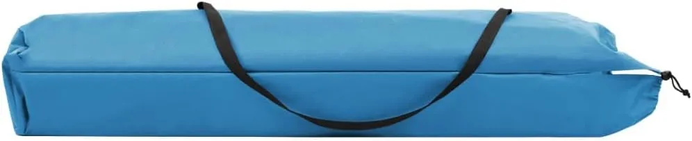 Two Person Folding Sun Lounger Blue Steel,For easy transport and storage, the cot folds compactly, making it your ideal camping partner. Whether you're exploring the wilderness or simply enjoying your