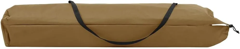 Two Person Folding Sun Lounger Taupe Steel,Versatile Double Camping Cot for Outdoor Adventures: Unrivaled Comfort and Durability Outdoor Furniture, Sun Loungers, 1