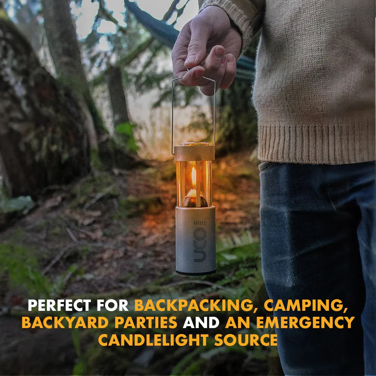 UCO Candle Lantern Raw Aluminum