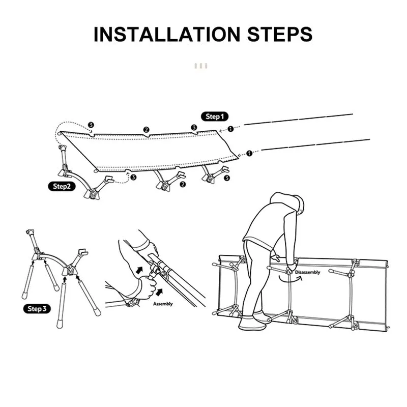 Ultralight Camping Cot | 7075 Aviation Aluminum | Lever Locking