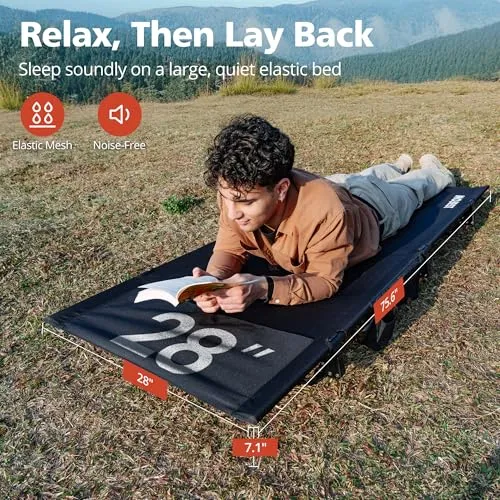 Ultralight Camping Cot for Adults-Portable Folding Camping Bed