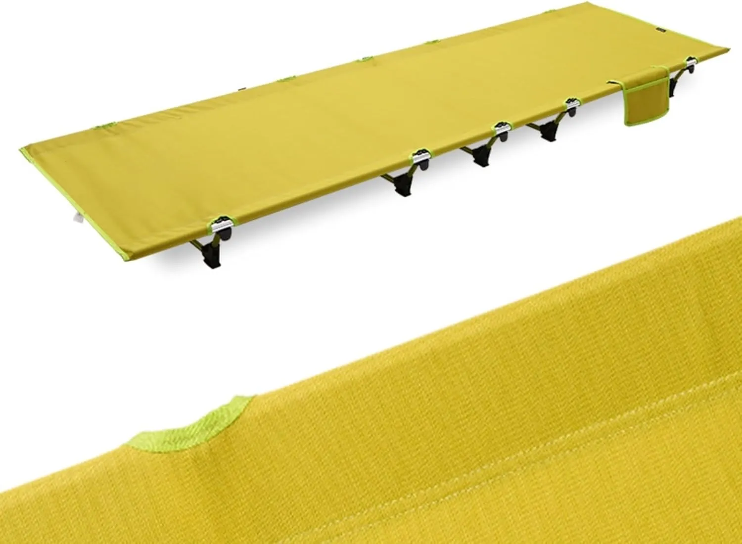 Ultralight Camping Cot, Portable Folding Camping Bed,Easy to Assemble ，Supports 330lbs with Carry Bag，Lightweight for Travel, Camping, Hiking,Backpacking, Mountaineering (Grass Green)