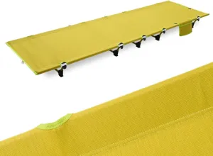 Ultralight Camping Cot, Portable Folding Camping Bed,Easy to Assemble ，Supports 330lbs with Carry Bag，Lightweight for Travel, Camping, Hiking,Backpacking, Mountaineering (Grass Green)