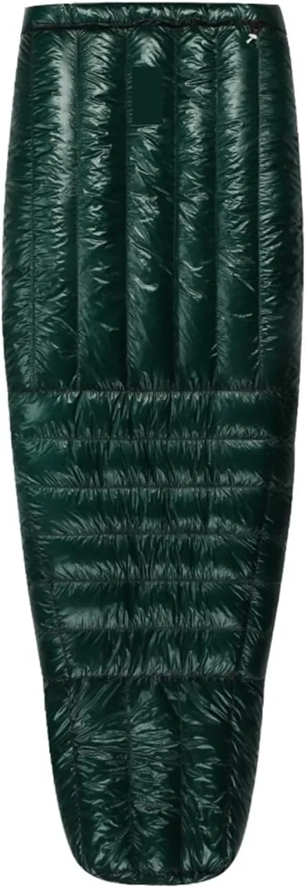 Ultralight Down Sleeping Bag -5°F 800FP for Winter Camping & Hiking, 10D Fabric, Windproof Twilight Quilt(Twilight II-Green-L)