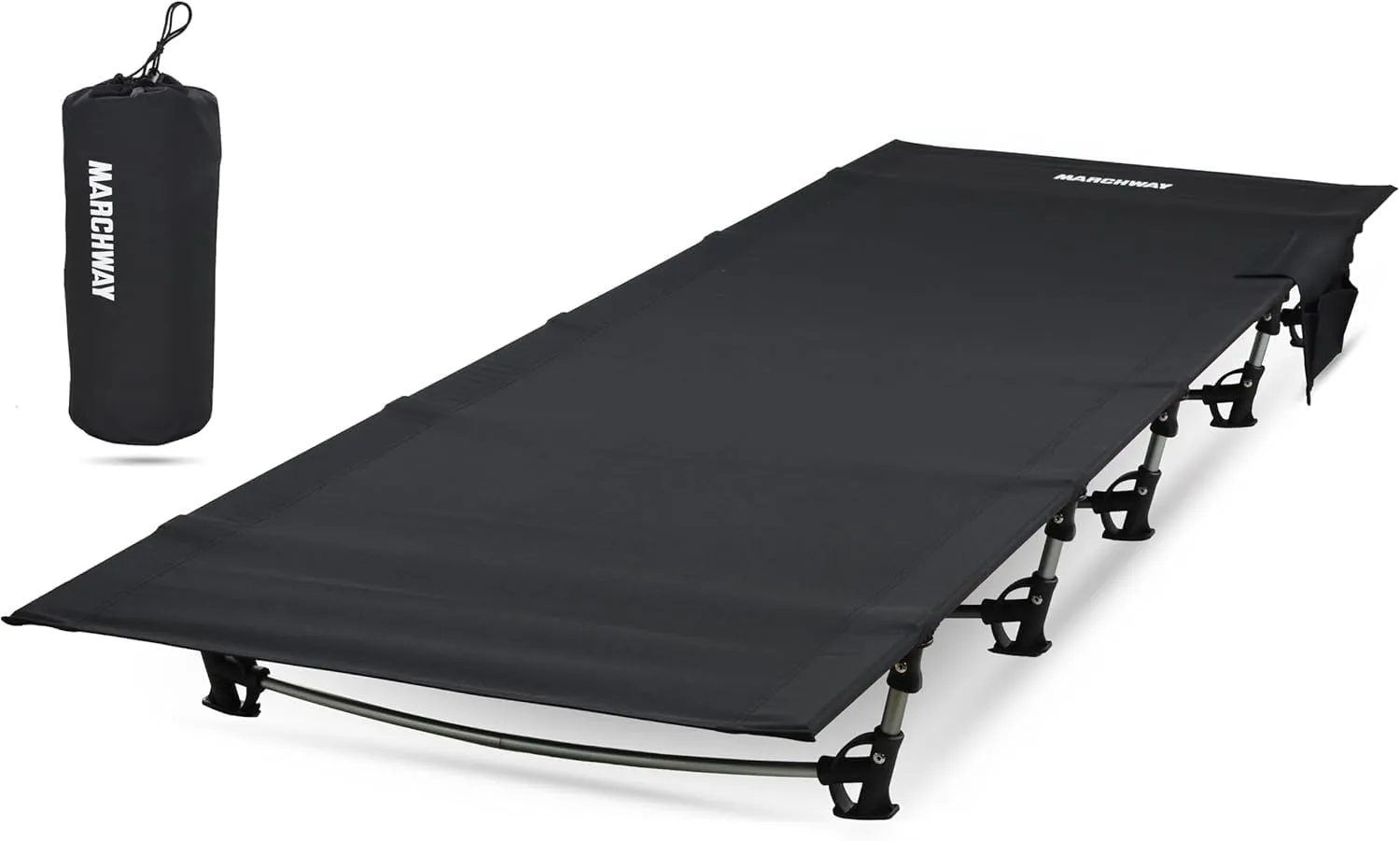 Ultralight Folding Tent Camping Cot Bed Lightweight Backpacking Cot Without Tools Hiking Cot Portable Camping Bed for Adults Camping Hiking, Travel, Home, Black
