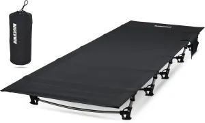 Ultralight Folding Tent Camping Cot Bed Lightweight Backpacking Cot Without Tools Hiking Cot Portable Camping Bed for Adults Camping Hiking, Travel, Home, Black
