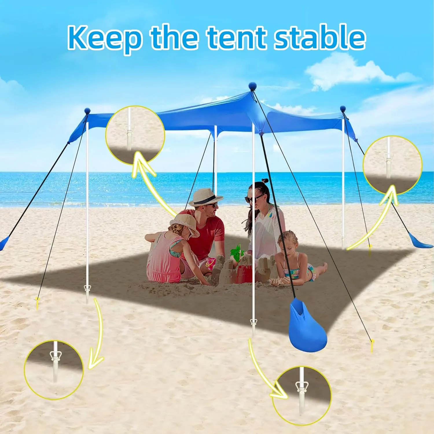 UMARDOO Beach Tent Sand Anchor,Sun Shelter Stand Holder Tent Stakes Ground Anchors Stakes,Camping Stakes Tarp Stakes for Tent Rain Tarps Canopy Camping Hiking (2 PC Beach Anchors)