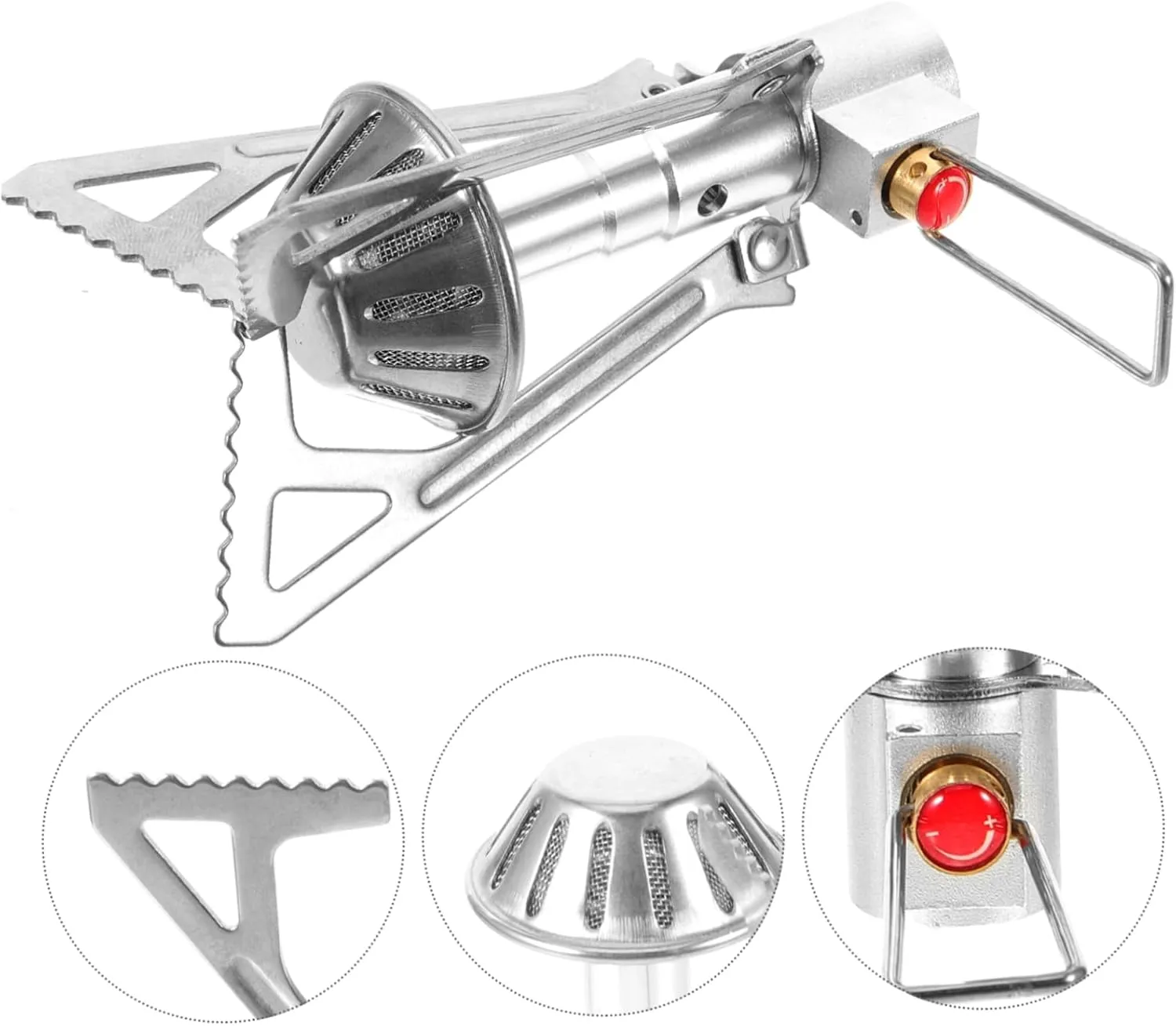 UPKOCH 3 Pcs Portable Camping Stove Propane Gas Cooker Leak-proof Stainless Steel Picnic Stove for Outdoor Cooking