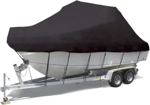 V Hull Boat Cover Boat Tarp,Oxford 800D Heavy-Duty Waterproof Trailerable Boat Covers Boat Center Console Cover Universal Boatcover Fits V Hull All-Weather Protection,Black,14~16FT