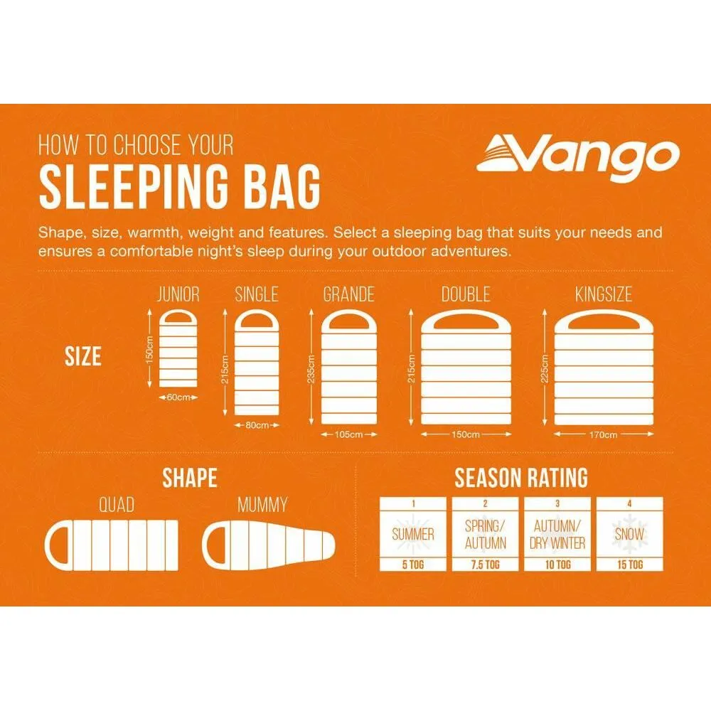 Vango Stellar Grande Sleeping Bag Black