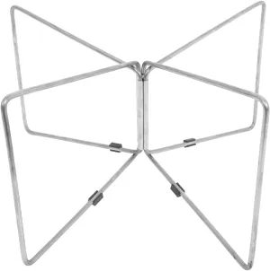 VANZACK Collapsible Stainless Steel Stand for Outdoor Camping Cooler Holder Durable Folding Storage Rack for Hiking and Picnics Weather-resistant Design Stable Support Uneven Surfaces