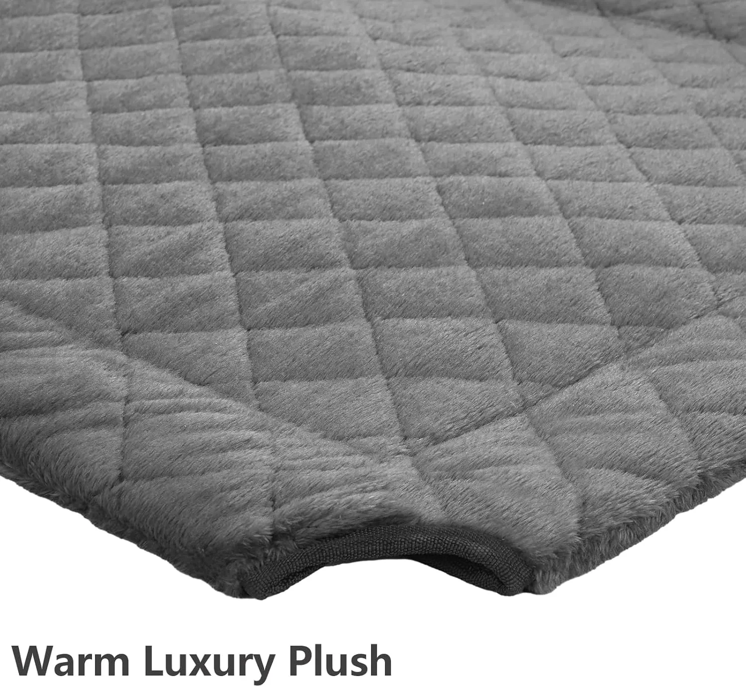 Veehoo Warm Plush Elevated Dog Bed, Raised Dog Bed with Heavy Duty Frame, Non-Slip Silicon Feet, Washable & Breathable Dog Cot Bed, Pet Bed for Indoor or Outdoor Use, 35" x 22", Grey, CWC2432A