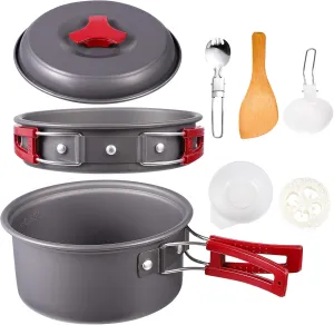 VICASKY 1 Set Camping Pan Set Camping Hiking Cookware Outdoor Cookware Picnic Cookware Picnic Cooking Outdoor Cooking Tool Camping Cookware