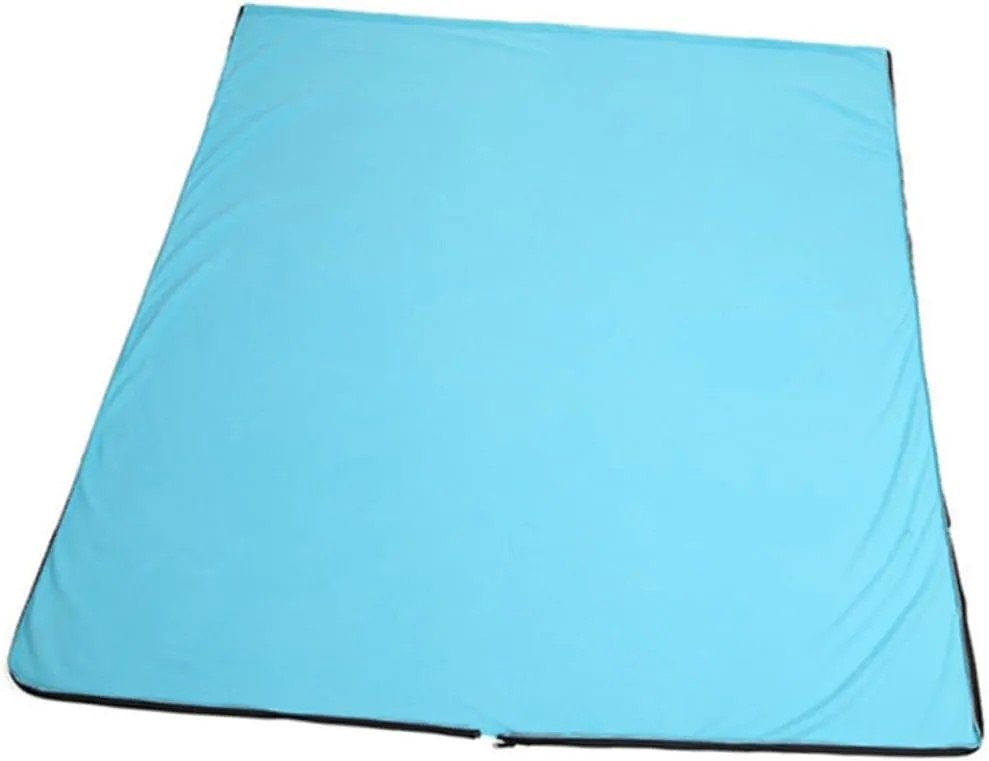 VICASKY Camping Fleece Lightweight with Storage Bag for Outdoor Activities Sky Blue for Hiking Camping and Home Use