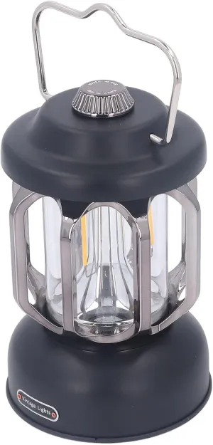 Vintage Camping Lantern, Rechargeable LED Tent Lamp with Adjustable Brightness, 3 Lighting Modes, and Convenient Hanging Design, Ideal for Outdoor Camping and Hiking