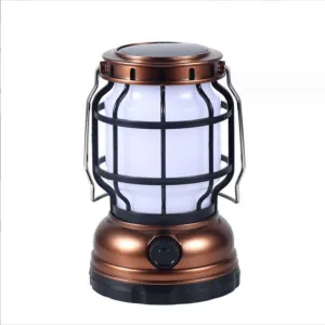 Vintage Camping Light Rechargeable LED Lantern Long Battery Life Retro Outdoor Light Portable Tent and Table Lamp Atmosphere Lighting for Travel and Emergencies