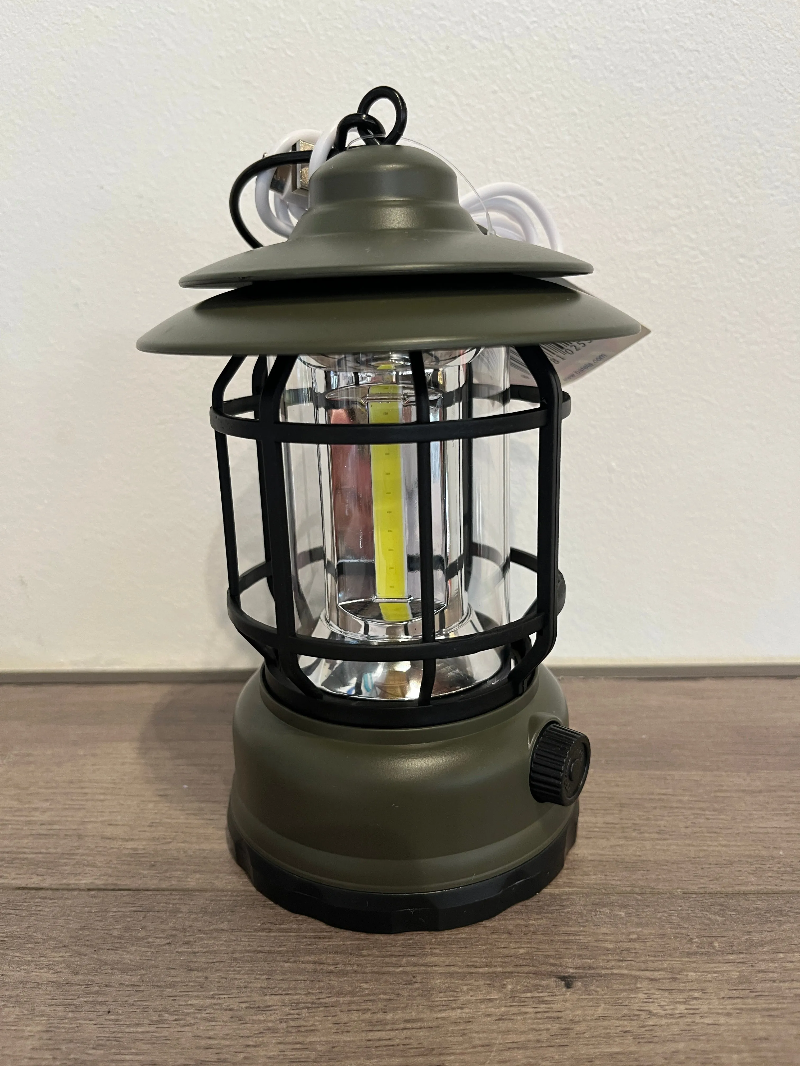 Vintage Rechargeable Lantern Plastic 4.7"