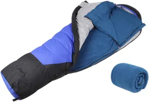 Warm Fleece Camping Sleeping Bag 180x75cm Lightweight for Hiking Travel and Home Use