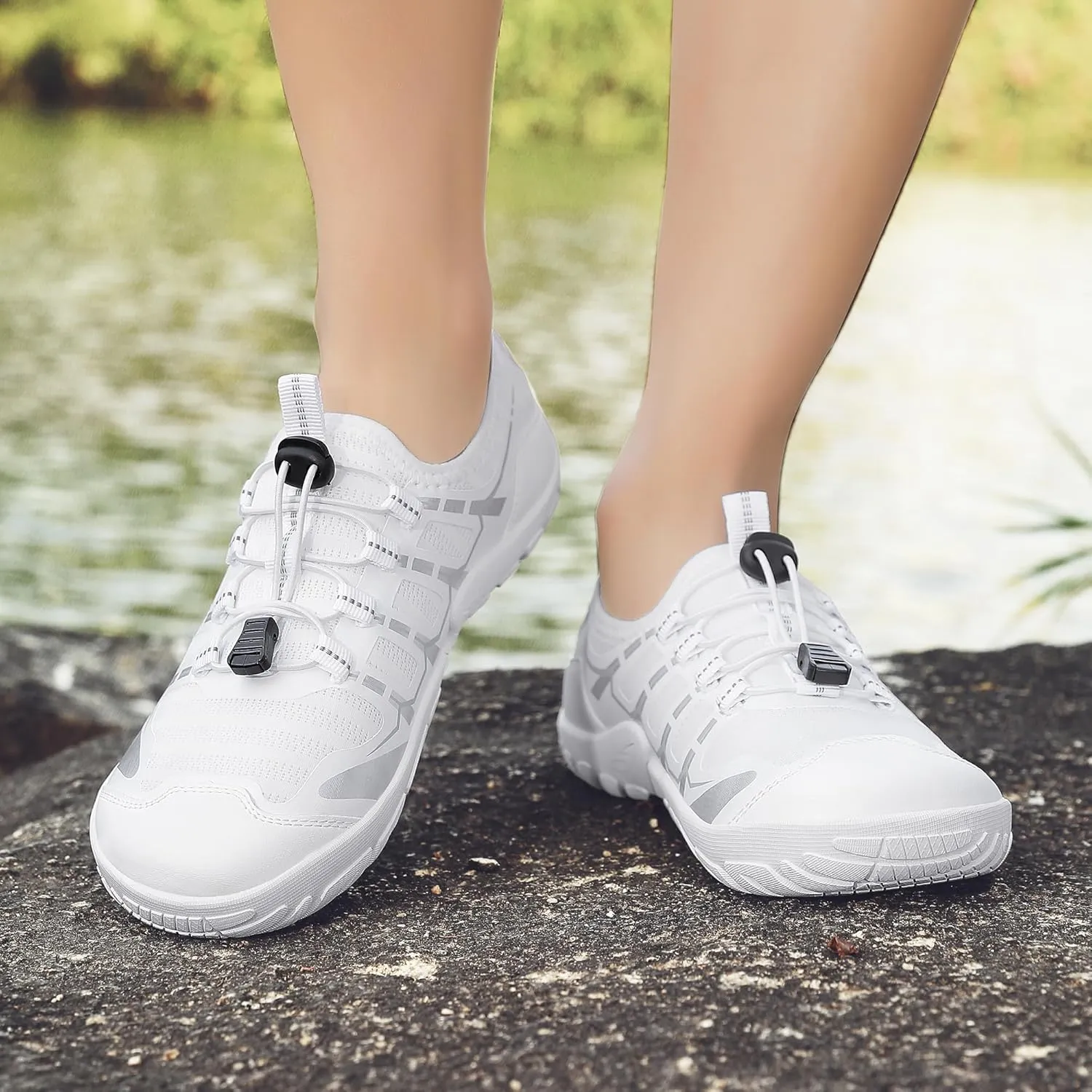 Water Shoes Wide Width for Women Men Swim Beach Barefoot Shoes Quick Drying Aqua Shoes for Pool Diving Boating River Yoga Lake Surfing
