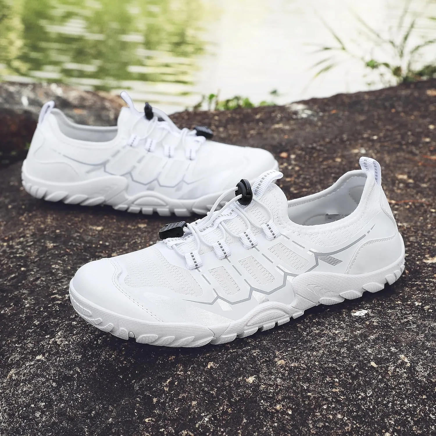 Water Shoes Wide Width for Women Men Swim Beach Barefoot Shoes Quick Drying Aqua Shoes for Pool Diving Boating River Yoga Lake Surfing