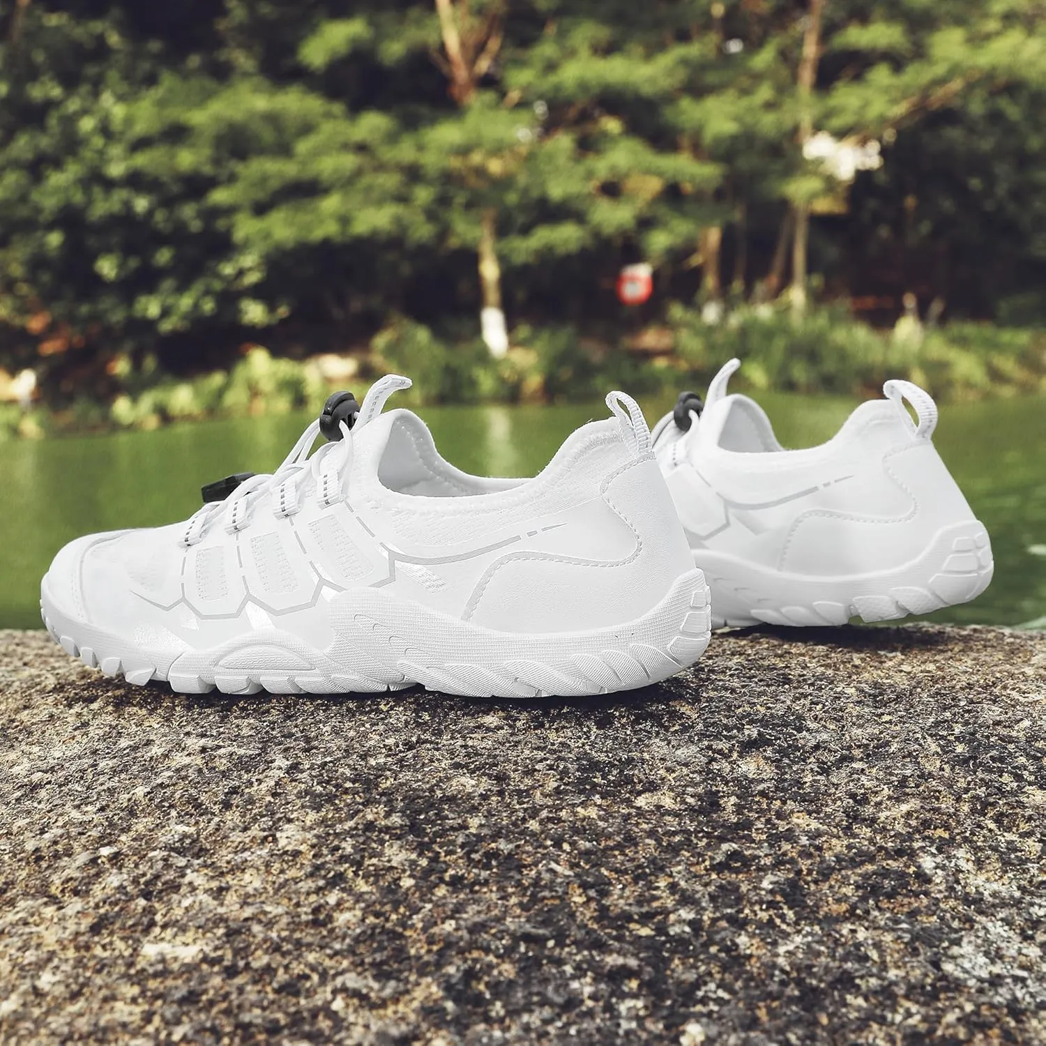 Water Shoes Wide Width for Women Men Swim Beach Barefoot Shoes Quick Drying Aqua Shoes for Pool Diving Boating River Yoga Lake Surfing