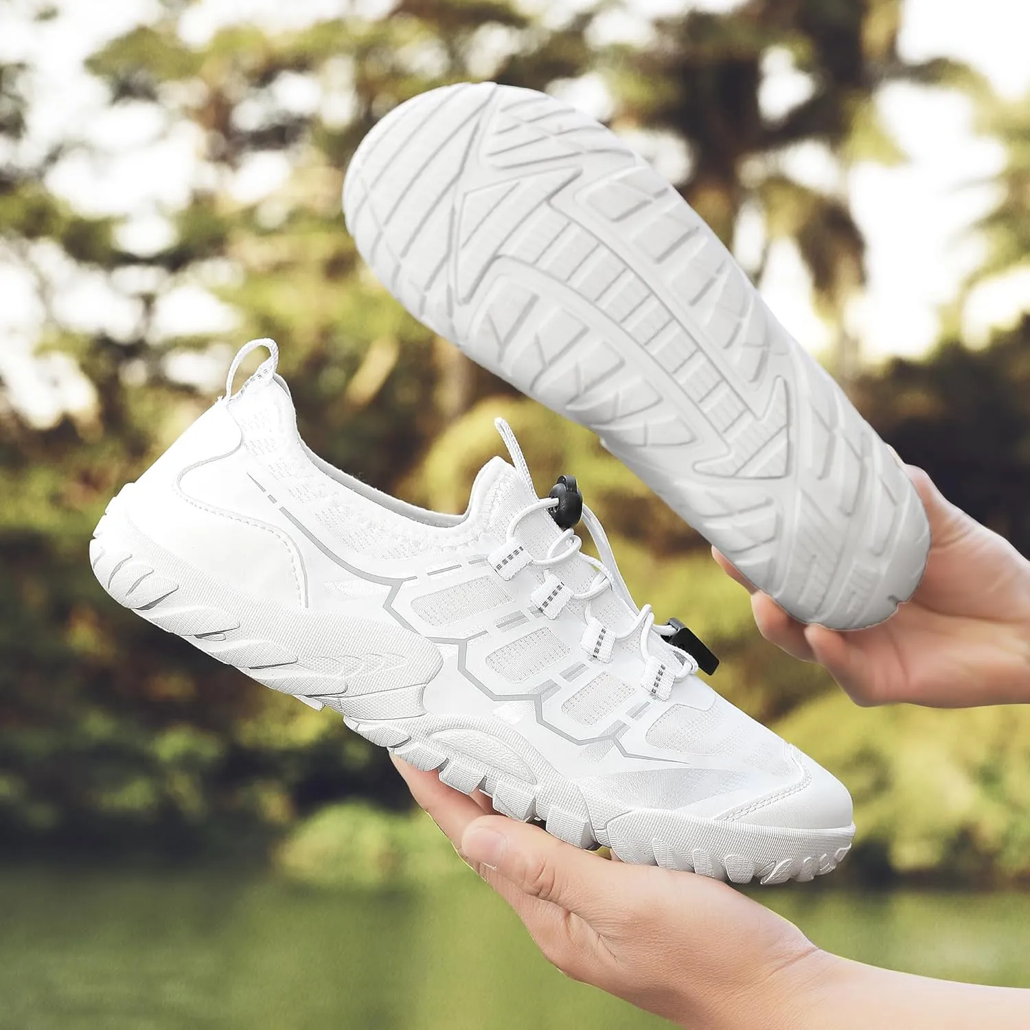 Water Shoes Wide Width for Women Men Swim Beach Barefoot Shoes Quick Drying Aqua Shoes for Pool Diving Boating River Yoga Lake Surfing