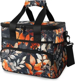 Watercolor Floral Paisley Flowers Cooler Bag Insulated Cooler Soft Sided Cooler 24 Can Portable Picnic Bag Large Leakproof Lunch Bag Box for Beach Grocery Camping Travel Car Men Women