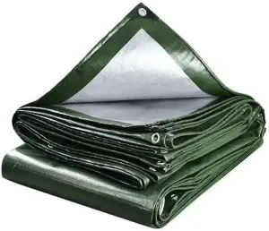 Waterproof Camping Tarp, Plastic Tarps Heavy Duty Waterproof, 9 Mil Thick Multi-Purpose Outdoor Tarp, Customizable, for Covering Items or Placement Under a Camping Tent