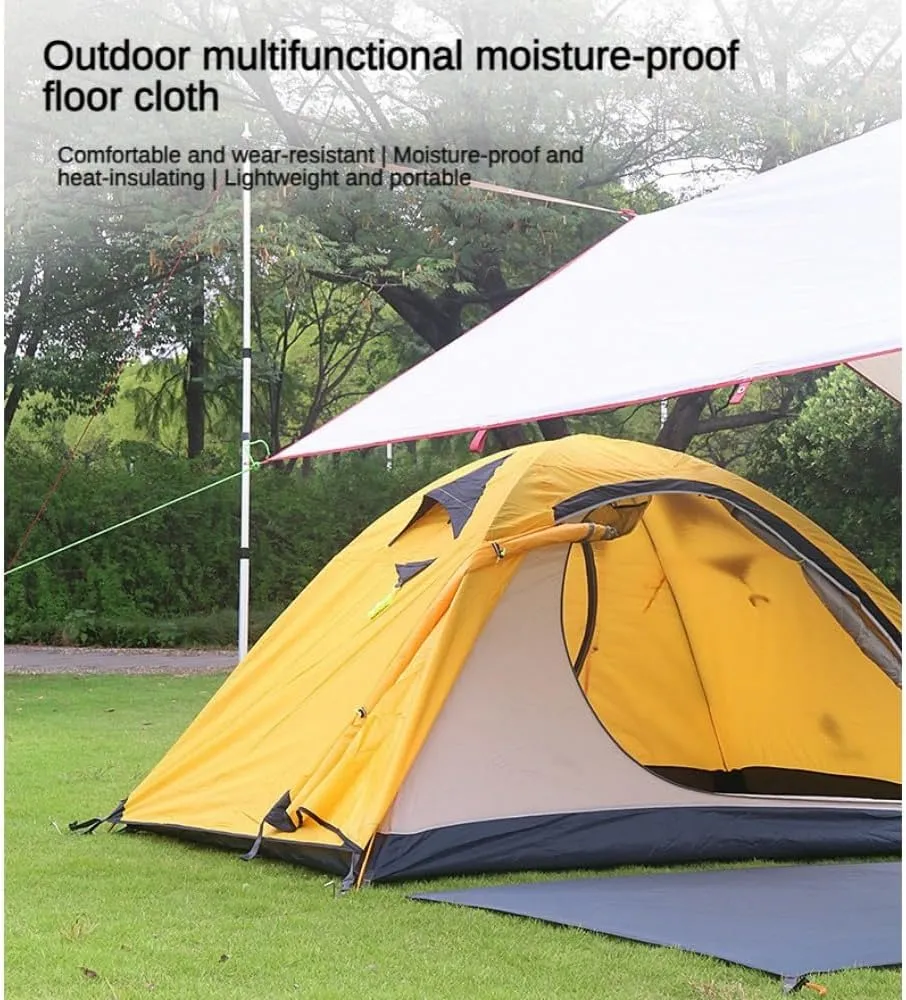 Waterproof Camping Tent Tarp, Multifunctional Tent Footprint for Camping, Hiking and Survival Gear, Lightweight (210x210cm)