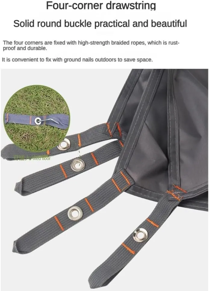 Waterproof Camping Tent Tarp, Multifunctional Tent Footprint for Camping, Hiking and Survival Gear, Lightweight (210x210cm)