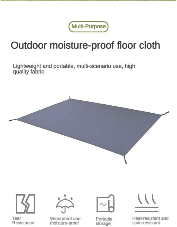 Waterproof Camping Tent Tarp, Multifunctional Tent Footprint for Camping, Hiking and Survival Gear, Lightweight (210x210cm)
