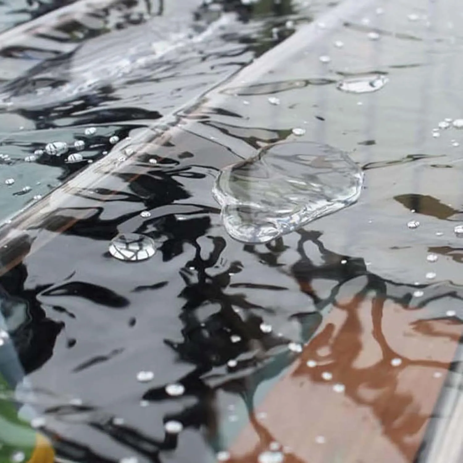Waterproof Clear Tarpaulin 3.3x13.1ft, Clear Tarp, Heavy Duty Waterproof Tarpaulin, Outdoor Plastic Tarp Cover, PVC Tarp with Eyelets for Car, Boat, Camping