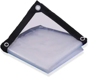 Waterproof Cover Tarp Tarpaulin Sheet,Sunshade Net, Shade Cloth, Heavy Duty Waterproof with Metal Grommets, Transparent Awning Insulation Plastic Film,120G/M²,a,5 * 8M