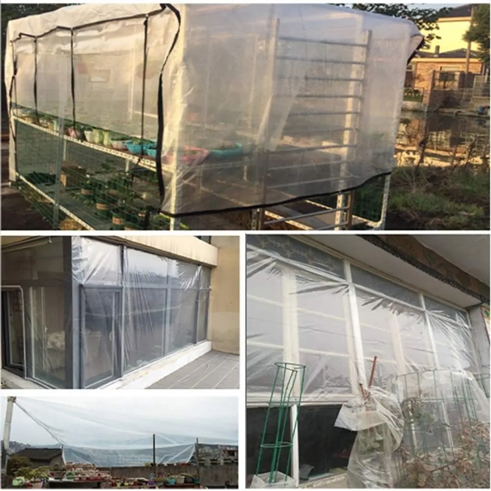 Waterproof Cover Tarp Tarpaulin Sheet,Sunshade Net, Shade Cloth, Outdoor Waterproof Plastic Film - with Metal Eyelet- 0.13Mm Thick,a,6 * 7M