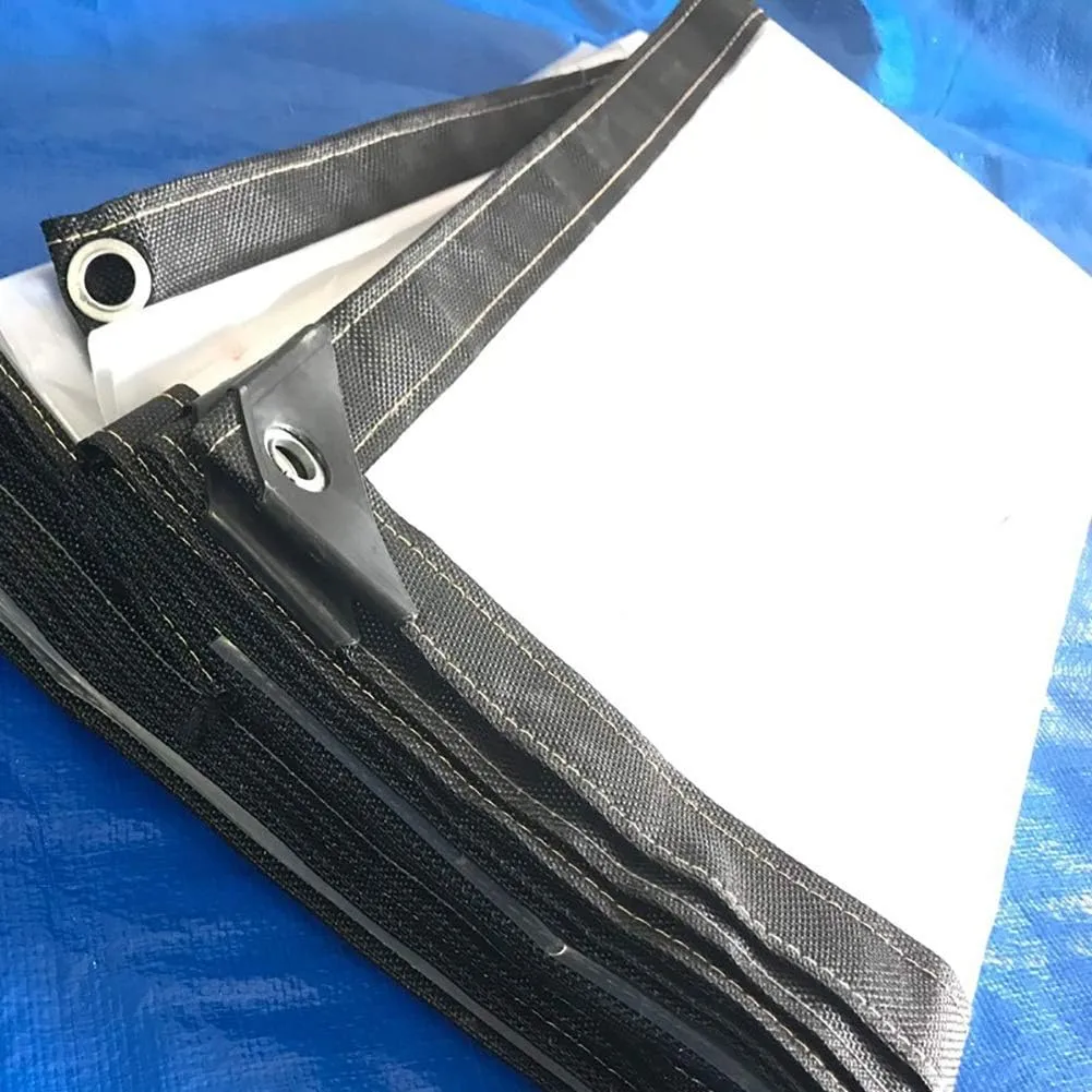 Waterproof Cover Tarp Tarpaulin Sheet,Sunshade Net, Shade Cloth, Waterproof Thicken Rainproof Plastic Sheet Insulation Greenhouse Film 120G/M²,a,3 * 3M
