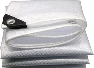 Waterproof Tarp Tarp for Under Tent Camping Tarp for Under Tent Multi Purpose Protective Cover Durable Waterproof Weather Proof Rip and Tear Resistant 4.92ft x 6.56ft White