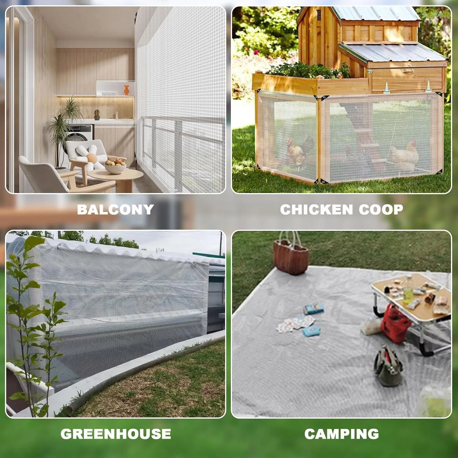 Waterproof Tarpaulin Clear Tarp: White Heavy Duty 9.2 x 19.0ft Dustproof Weather Proof PE Tarp with Cable Tie Multi-Purpose UV Resistant Thick Poly Cover for Pavilion, Chicken, Porch