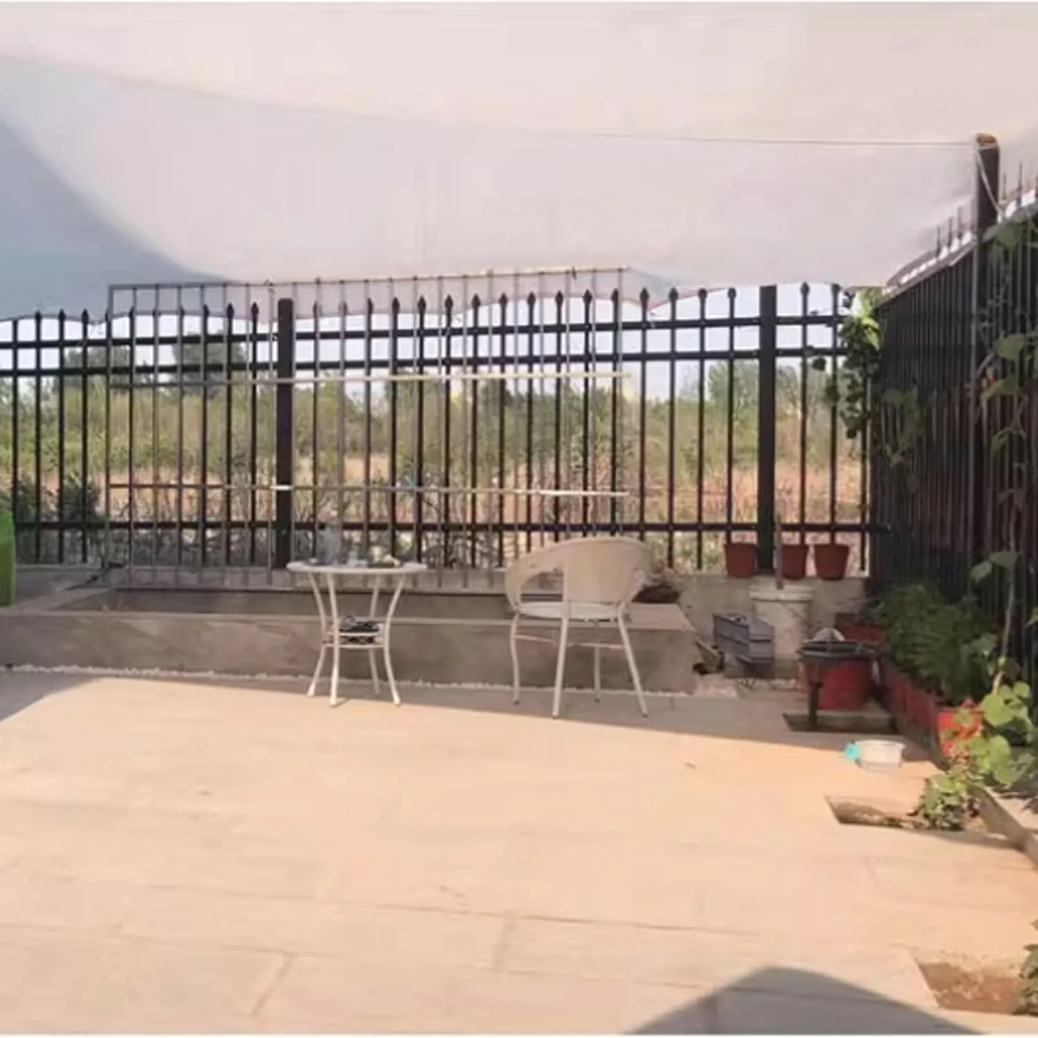 White 55% Plant Shade Cloth Knitted Mesh Tarp Sunblock Netting UV Resistant Light Weight Breathable for Patio Garden Pergola Carport Courtyard Greenhouse Vegetable Balcony Succulent Flowers Terrace(4.