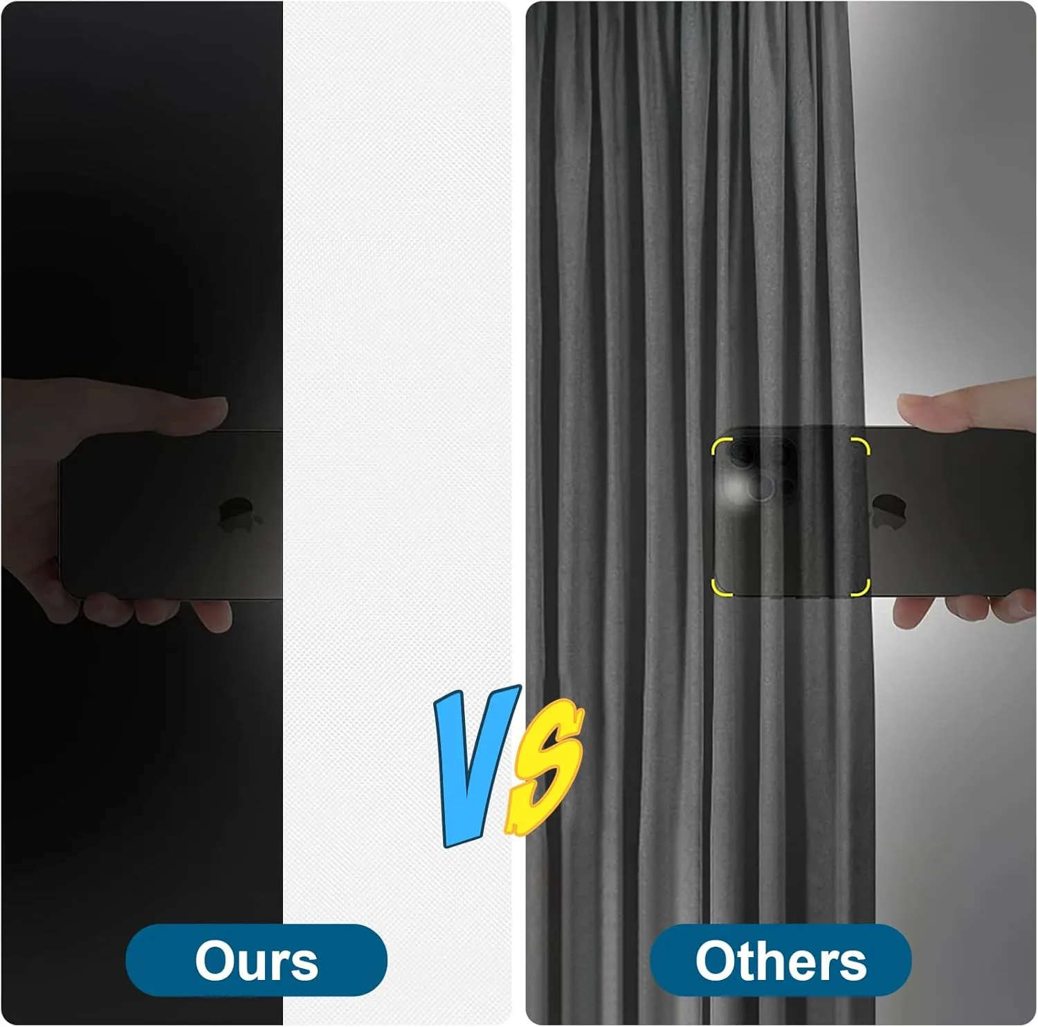 White Blackout Curtains for Bedroom, Portable DIY Window Blinds, No Drill Window Shades & Blackout Blinds with Stickers & Tabs for Travel, Dorm Room, Media Room (118" x 57")