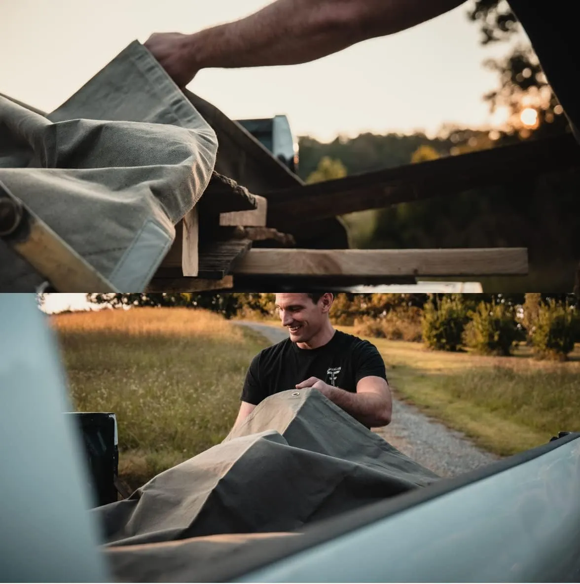 WHITEDUCK 10'x12' Canvas Tarp 18 oz/37 Mil Heavy Duty Waterproof UV Resistant, Rustproof Grommets, Industrial & Commercial Use Cloth Tarp (Finished Size: 9'6"x11'6", Olive)