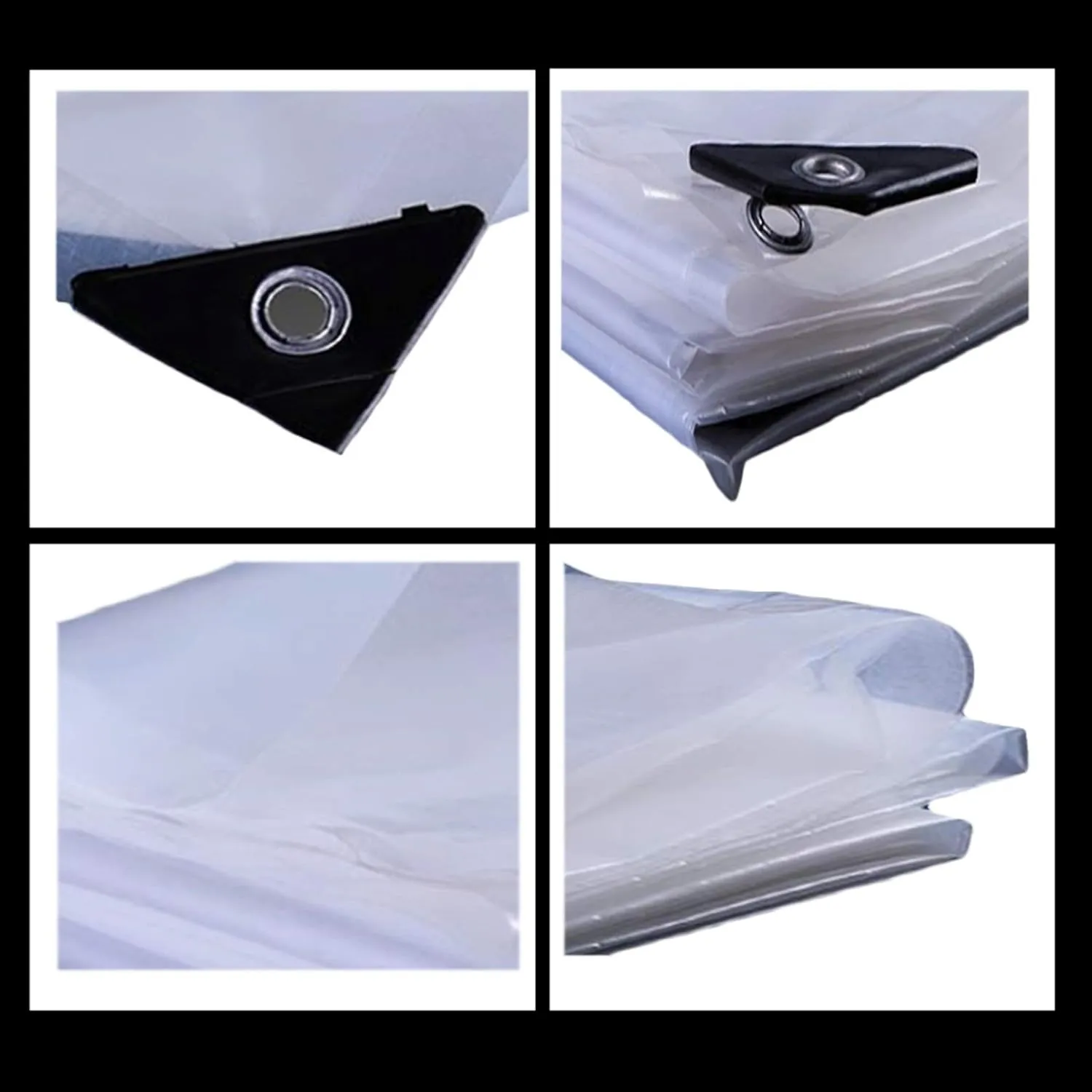 Windshield Soft Rubber Curtain Transparent Rain Cloth Poncho Plastic Cloth Dust Cloth Tent Waterproof Cloth Tarpaulin,Customizable(2MX2M)