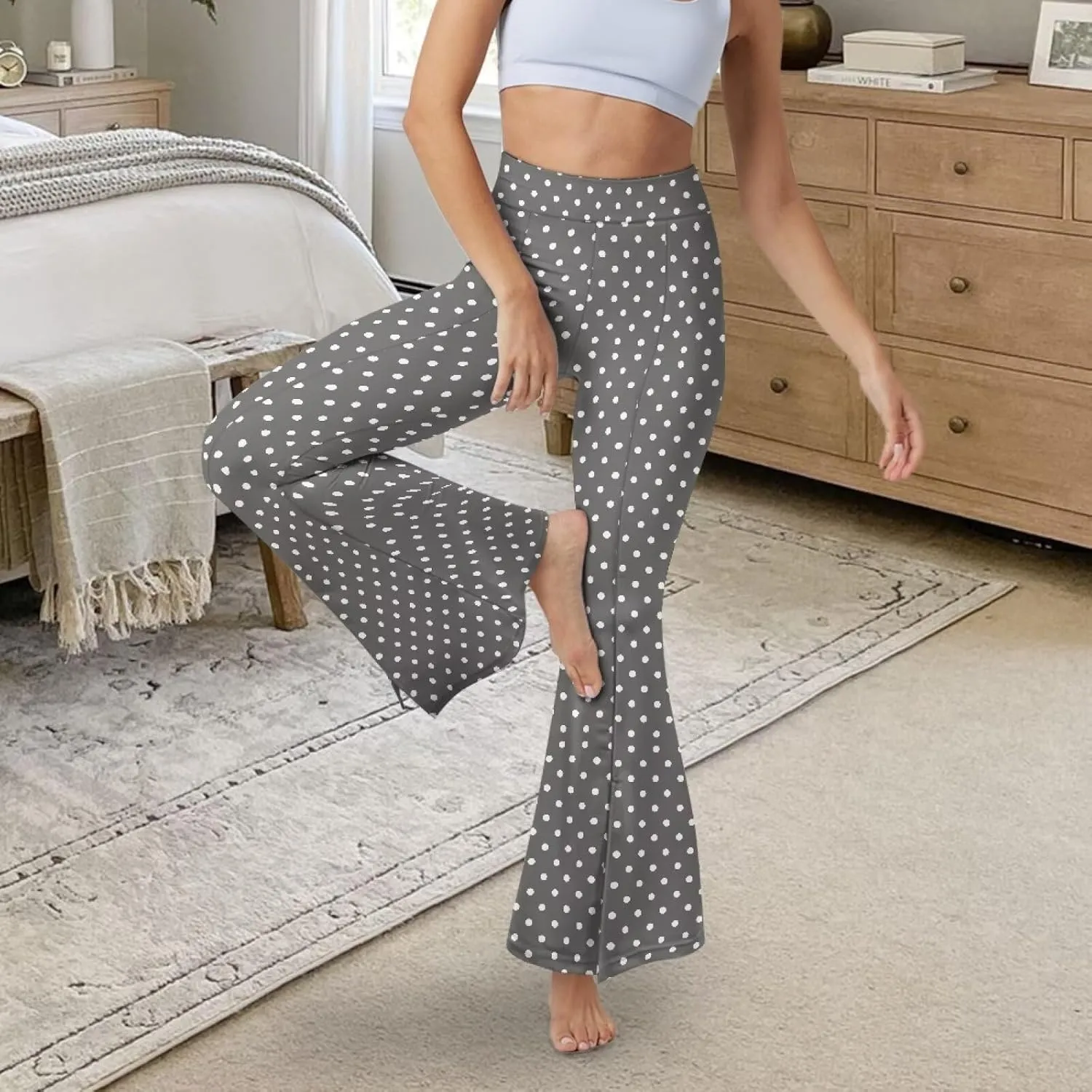 Women Flare Yoga Pants Y2K Leggings High Waisted Workout Pant