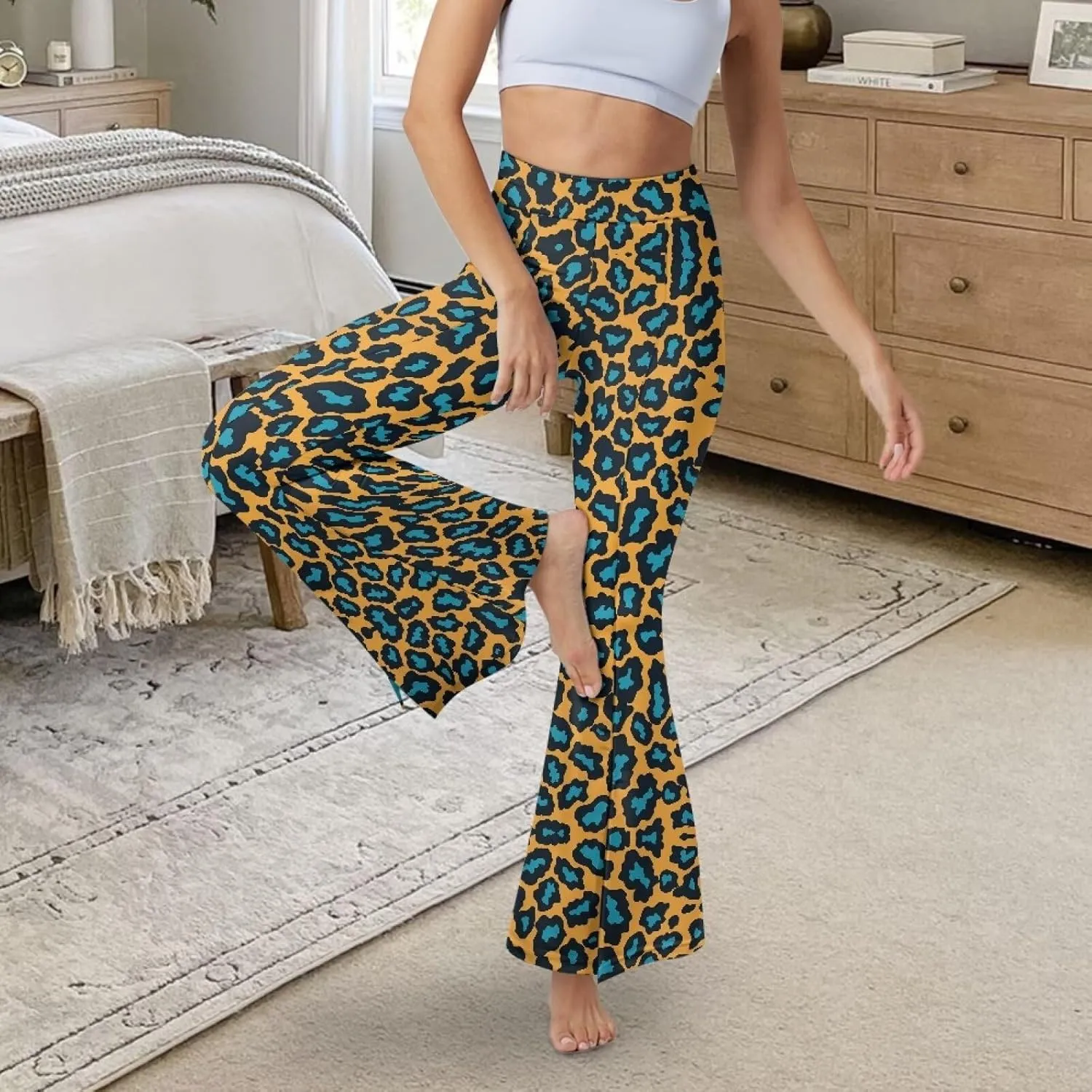 Women Flare Yoga Pants Y2K Leggings High Waisted Workout Pant