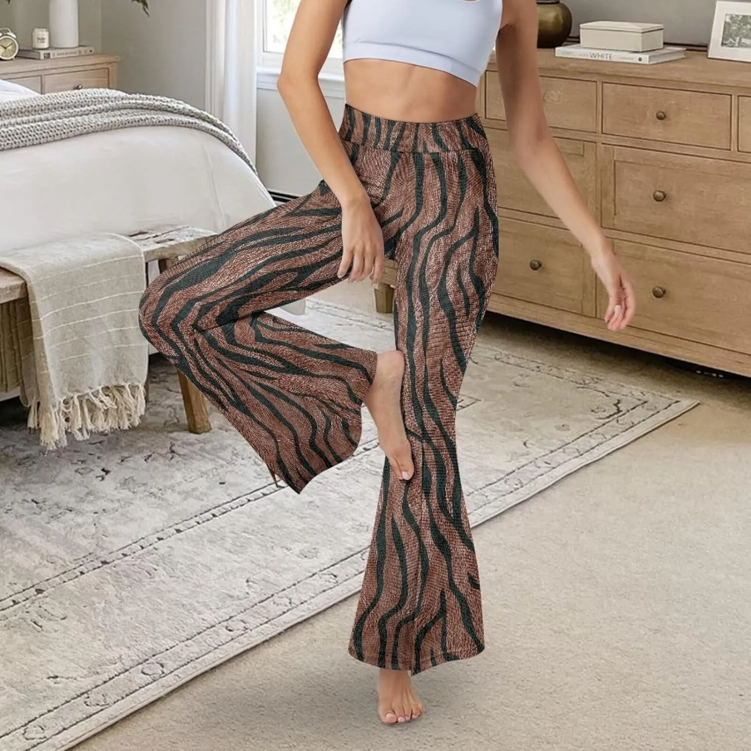 Women Flare Yoga Pants Y2K Leggings High Waisted Workout Pant
