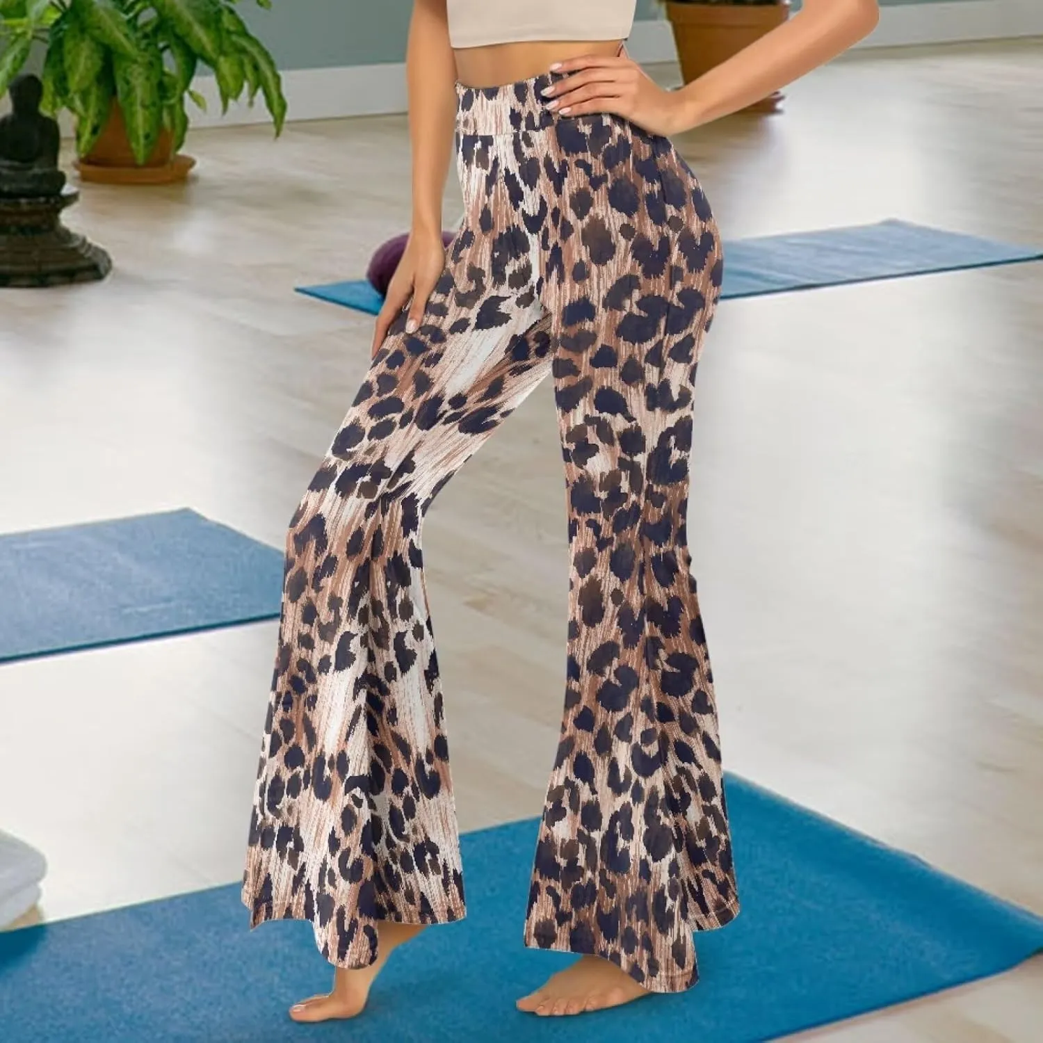 Women Flare Yoga Pants Y2K Leggings High Waisted Workout Pant