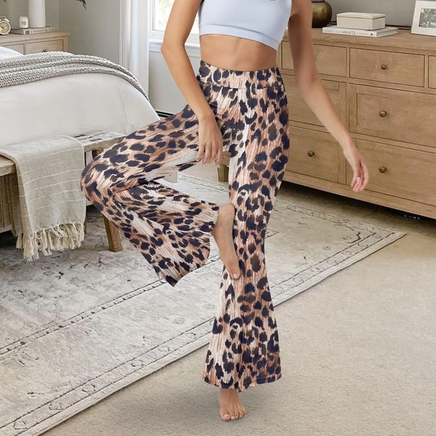 Women Flare Yoga Pants Y2K Leggings High Waisted Workout Pant