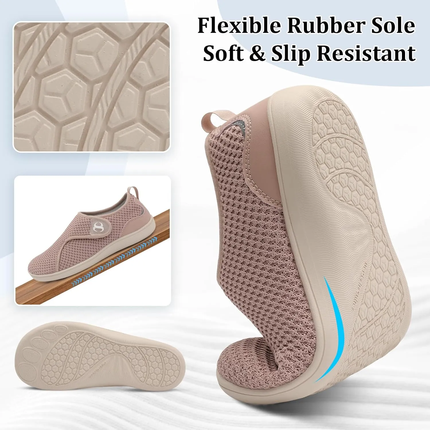 Womens Walking Shoes Comfortable Wide Diabetic Shoes Adjustable Zero Drop Edema Shoe Breathable Neuropathy Nursing Shoes Casual Wide Width Sneakers