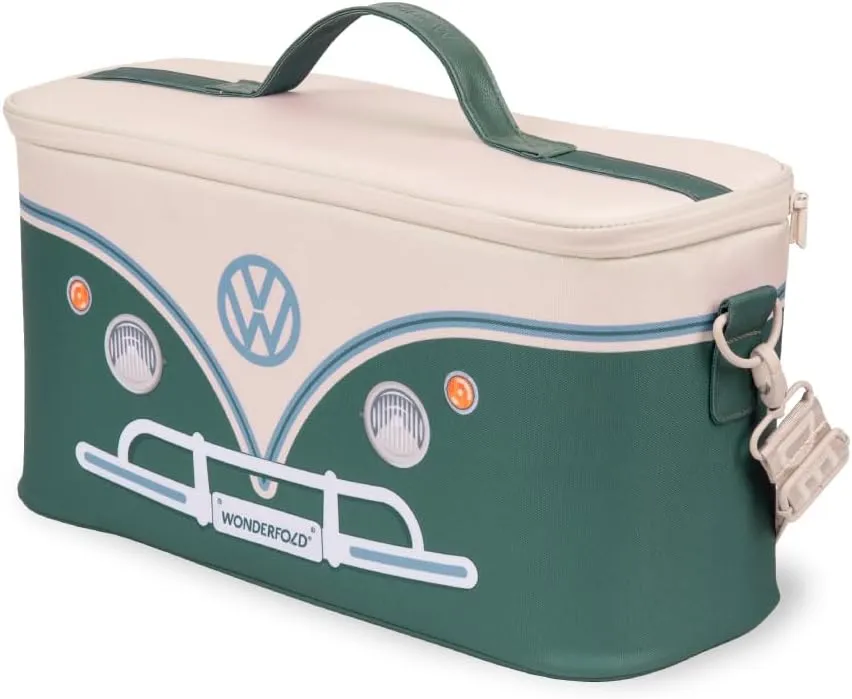 WONDERFOLD VW Cooler Bag - Portable Cooler with Grab Handle & Shoulder Strap, Leak-Resistant, BPA-Free, and Easy to Clean, with Custom VW Print